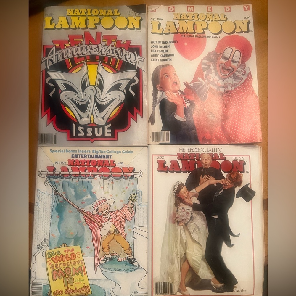 National Lampoon Magazine Lot Of 4, Oct 1978, Feb & Oct 1979, Feb 1980